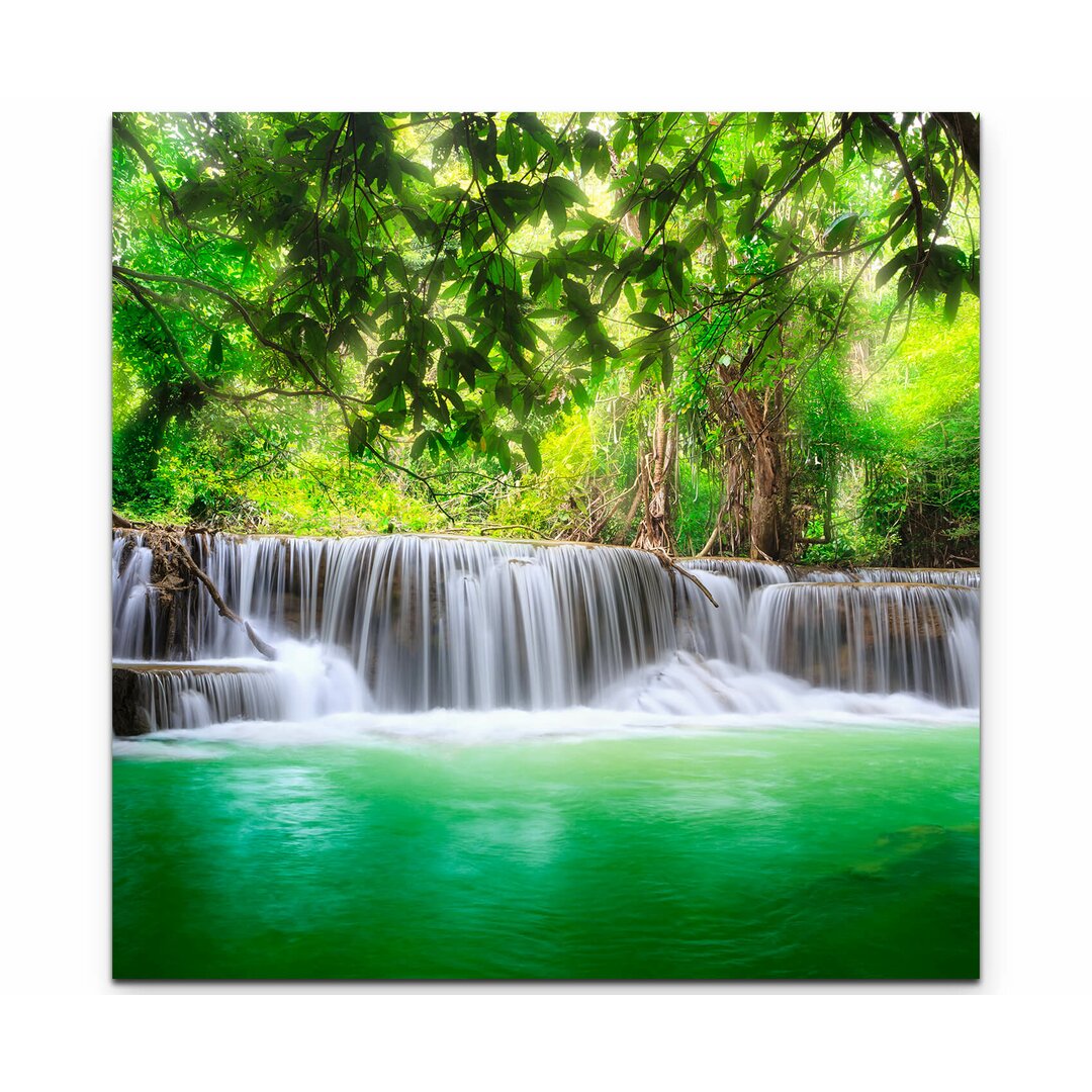 Leinwandbild Wasserfall in Kanjanaburi – Thailand