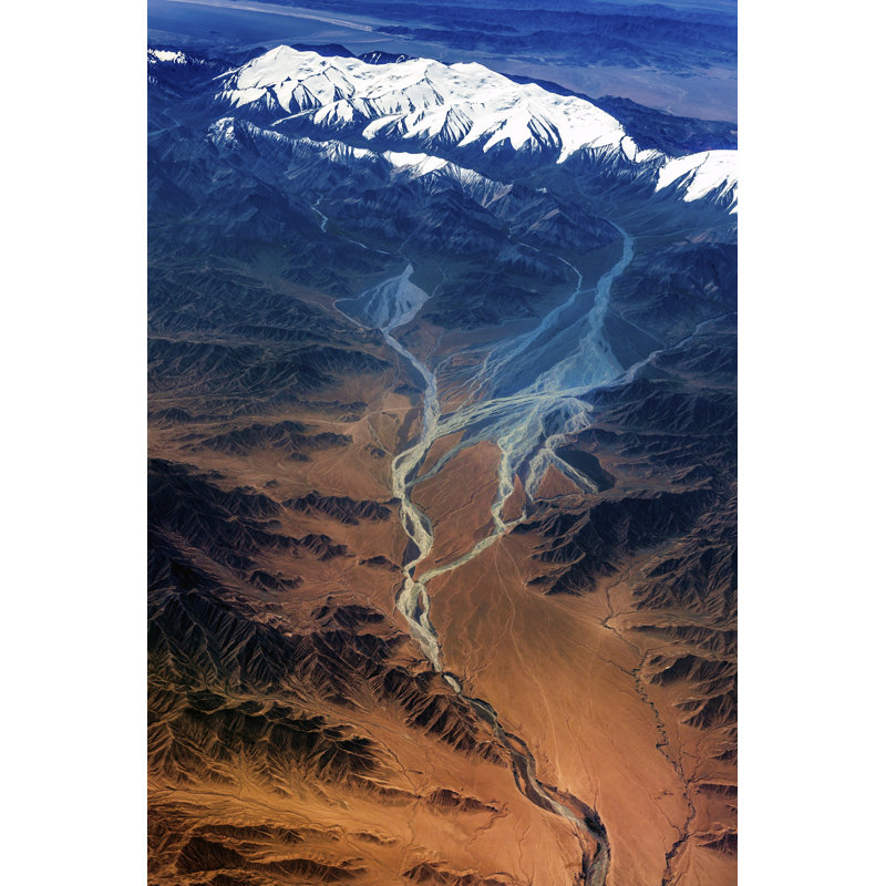 Aerial View of Tibet 1 Piece Wrapped Canvas Wall Art, 76cm H x 51cm W x 3.8cm D