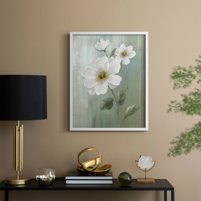 White Fancy II Framed Print - Solid Wood
