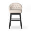 Danis Swivel Upholstered Counter Stool with Solid Wood Frame-1195794571