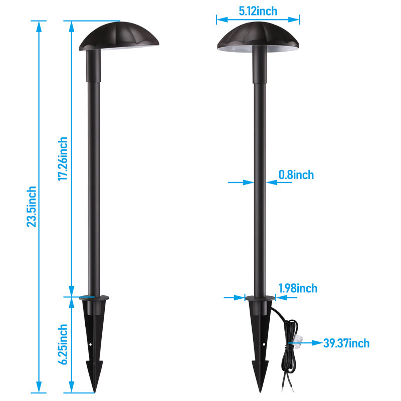 Éclairage de sentier à basse tension, éclairage de paysage à DEL 5 W, IP65 imperméable pour allée, jardin, blanc chaud 3000 K