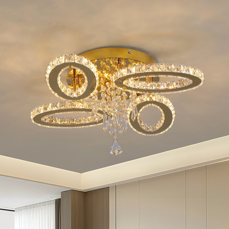 4 - Light Crystal LED Chandelier