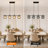 4 - Light Kitchen Island Linear Crystal Pendant With Bulbs Included