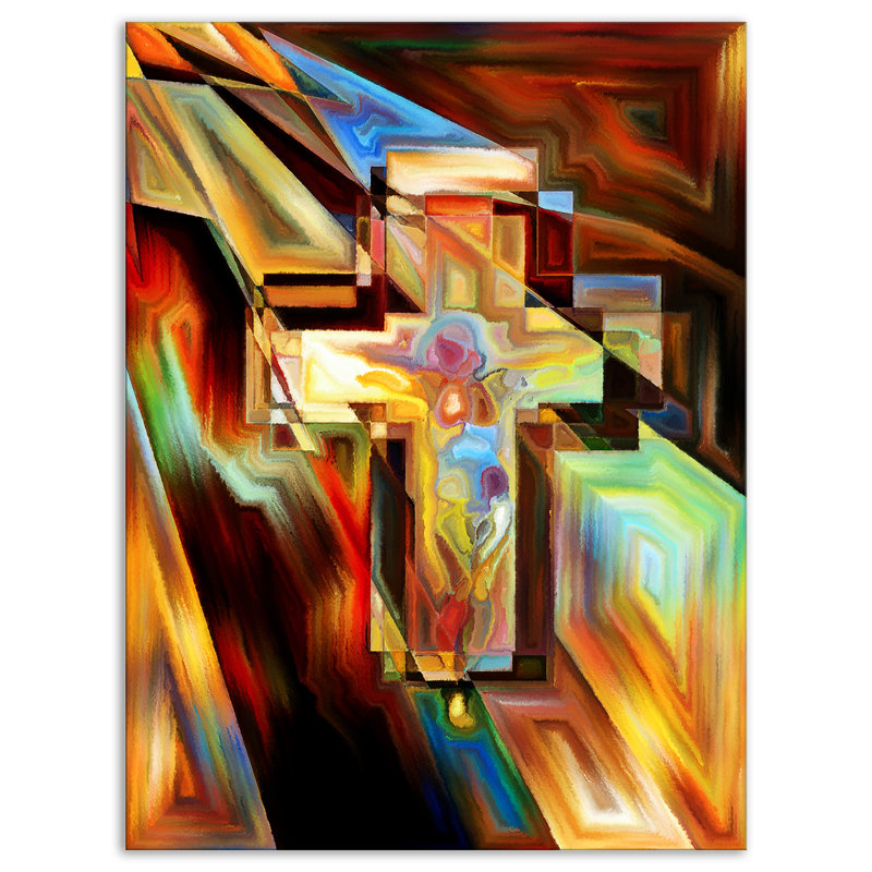 « light of the cross abstract », impression sur toile tendue, H 40 po x l 20 po x P 1po, Toile tendue
