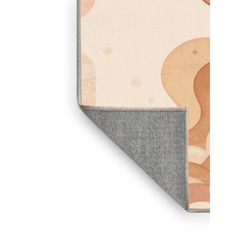 Machine Washable Higgins Cotton Candy Modern Rug in Beige – Beige Binding, 4x6
