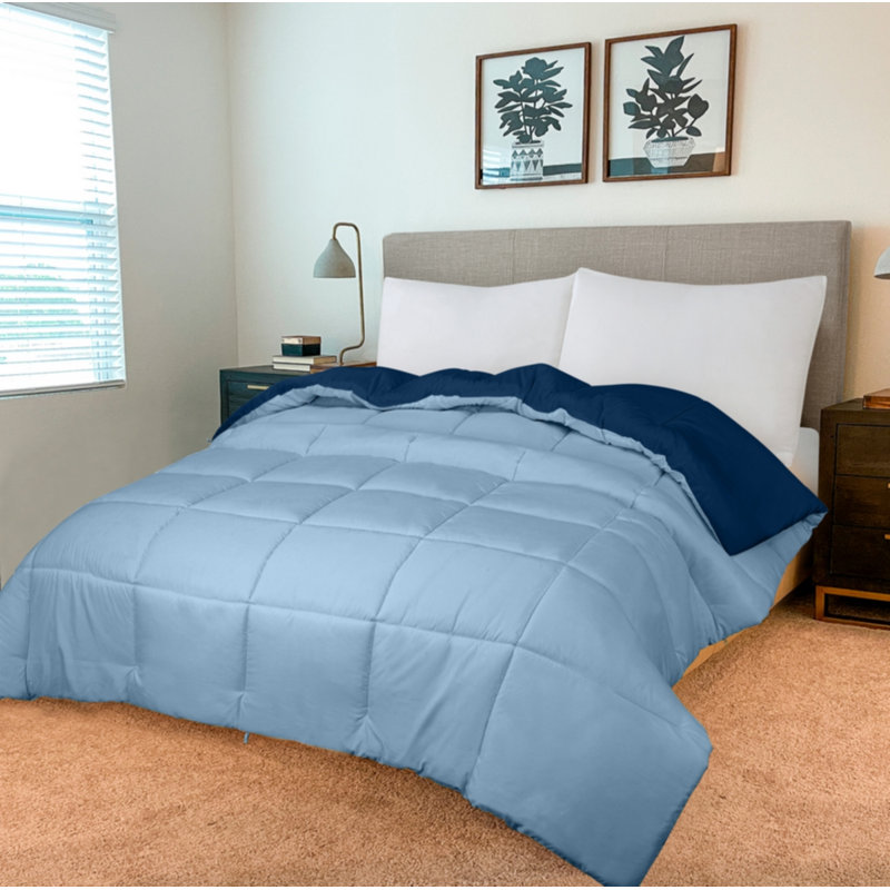 Édredon en microfibre , Édredon très grand californien, Bleu marine
