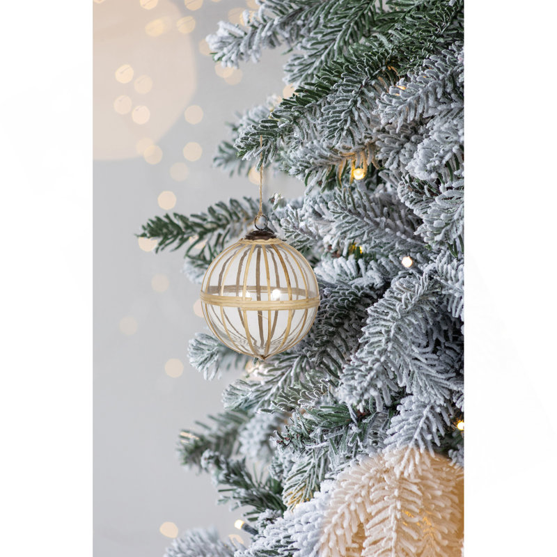 Ornement suspendu de Noël D5 ", boules de Noël suspendues décoratives pour décorations de fêtes, lot de 2