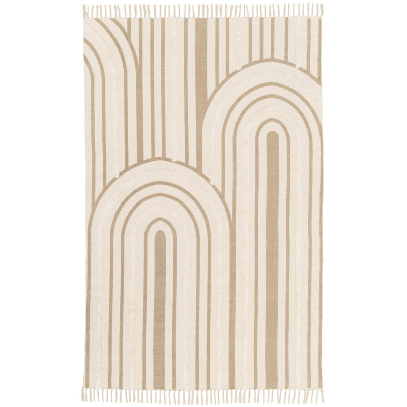 Antowan Geometric Cotton Area Rug, Rectangle 200 x 290cm