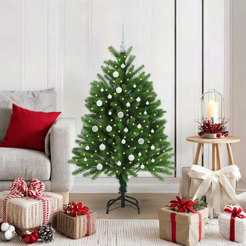 Christmas Tree with 150 LEDs with Stand 120 cm PE, White