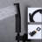 Matte Black 10Inch Shower, Stainless Steel, Balanced, Ceramic Disc, Diverter Valve, , 31 Function Knob, Wall Mounted Shower Steel Material, Balanced Swivel Head, Faucet-121629337