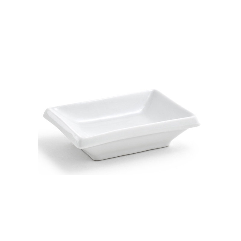 Desserte de condiment rectangulaire eurowhite, Blanc brillant