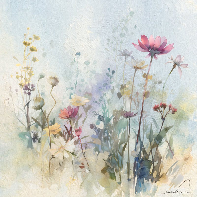 «Autumn's Delicate Whisper» - Reproduction d'art sur toile, H 12 po x l 12 po