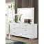 Miroir rectangulaire blanc brillant Vyara