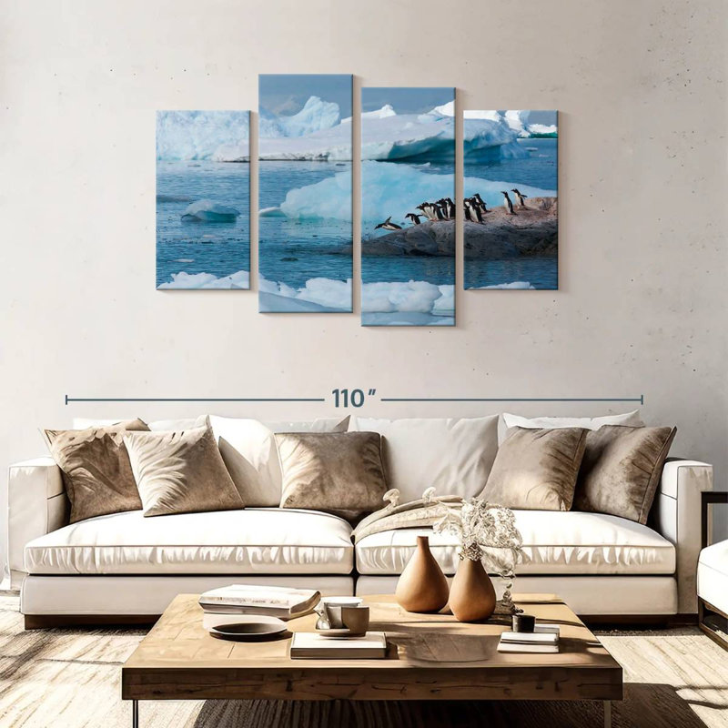 Brampt Gentoo Penguins, 48"H x 75"W