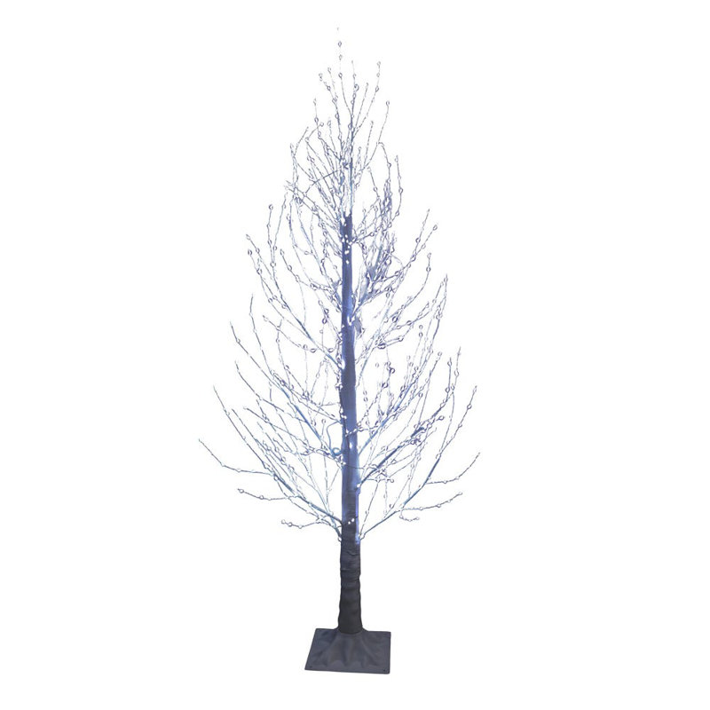 Arbre à fleurs blanc d'hiver Kurt Adler et 1300 lumières DEL blanches, 5'