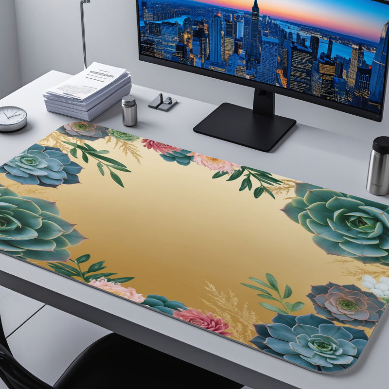 Polyester Desk Pad, 14.4x12.1
