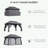 Outdoor Steel Frame Gazebo with Netting and Vented Roof-112676228