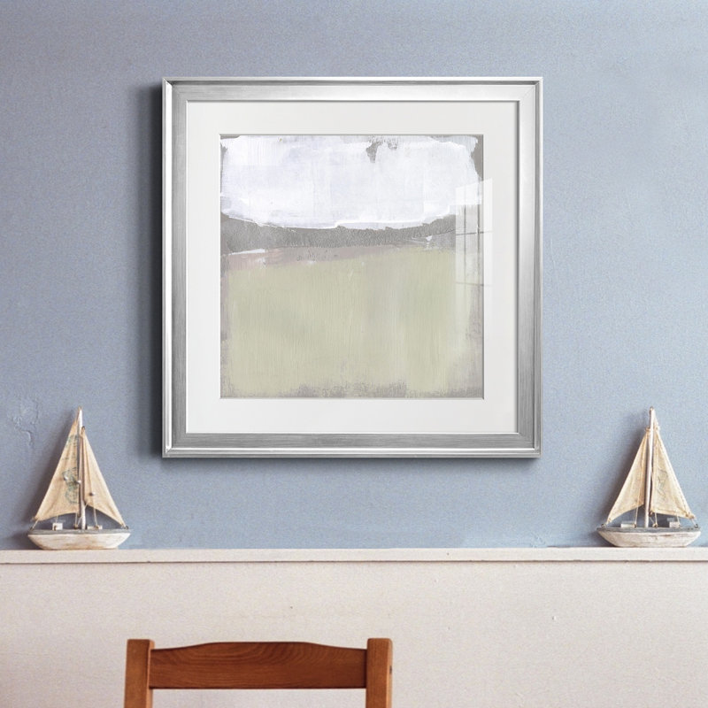 21_ Ruban argenté Horizon I-Premium, reproduction encadrée - prêt à être accroché, Cadre argenté