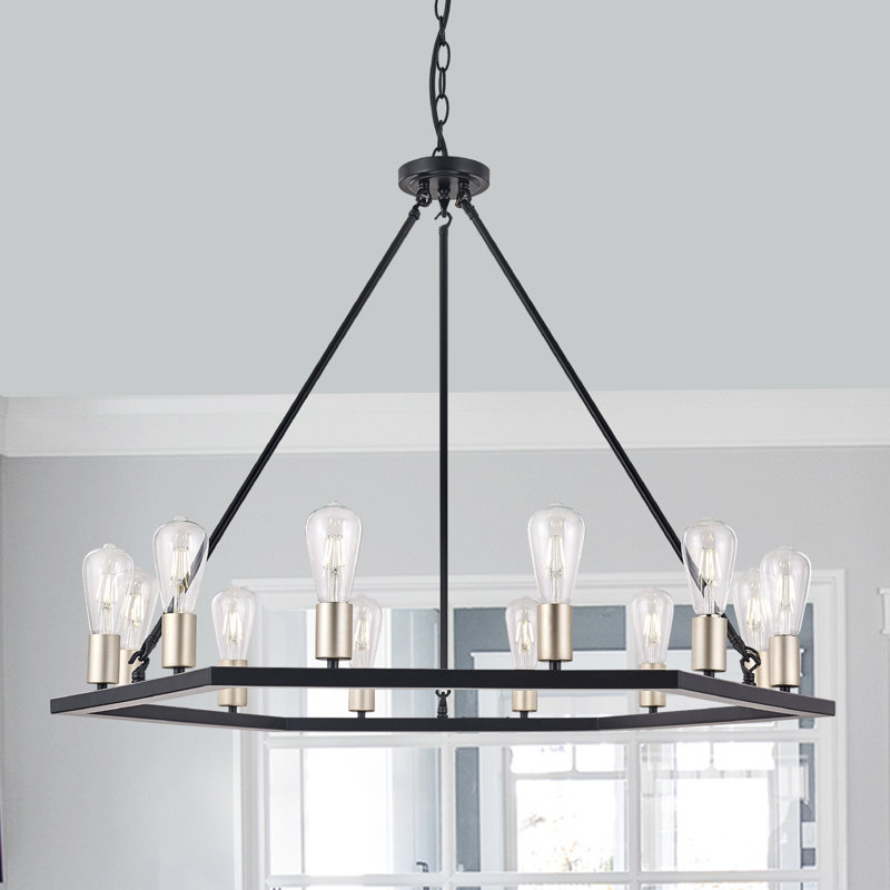 Campana 12 - Light Waggon Wheel Chandelier