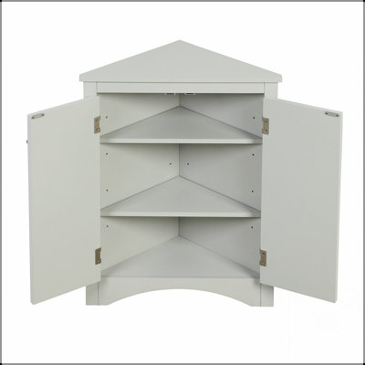 Triangle Storage Cabinet, Adjustable Shelves For Bathroom And Kitchen, Space-Saving And Organized Living