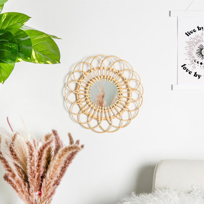 Rattan Flat Mirror