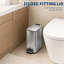 Poubelle de salle de bain 5L / 1,3 Gal avec pédale à fermeture douce, conception mince, seau intérieur amovible pour les petits espaces Chambre-133696440