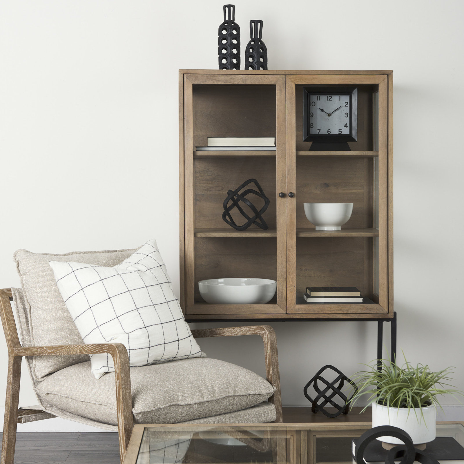 Warner Mango Accent Cabinet, Light Brown