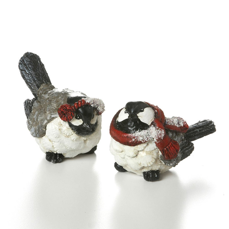 Ensemble de 2 figurines et objets de collection oiseaux