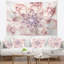 Fleur pleine fleur fractale en tapisserie rose-28509135