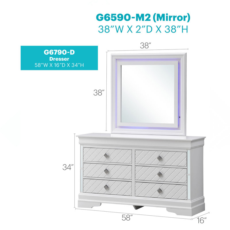 Commode Verona G6790-D, champagne argenté
