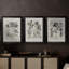 "Vintage Floral Print", imprimé sur toile, encadré sur mesure - 3 pièces-1095812425-1095812431