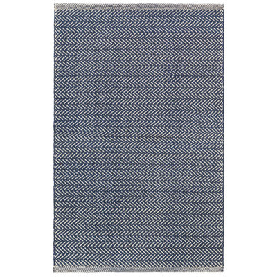 Herringbone Navy/Ivory Handwoven Indoor/Outdoor Rug
