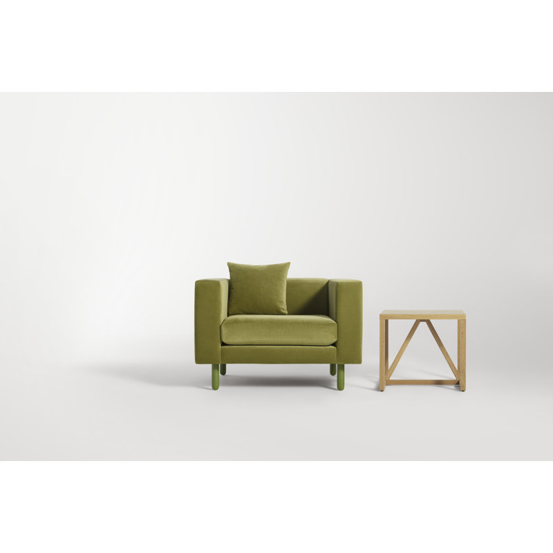 Mono Armchair, Bella Loden Performance Velvet, Grasshopper