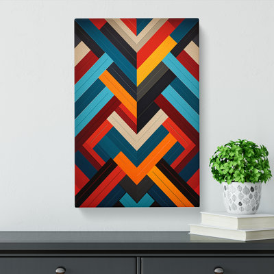 Chevrons Constructivism - Wrapped Canvas