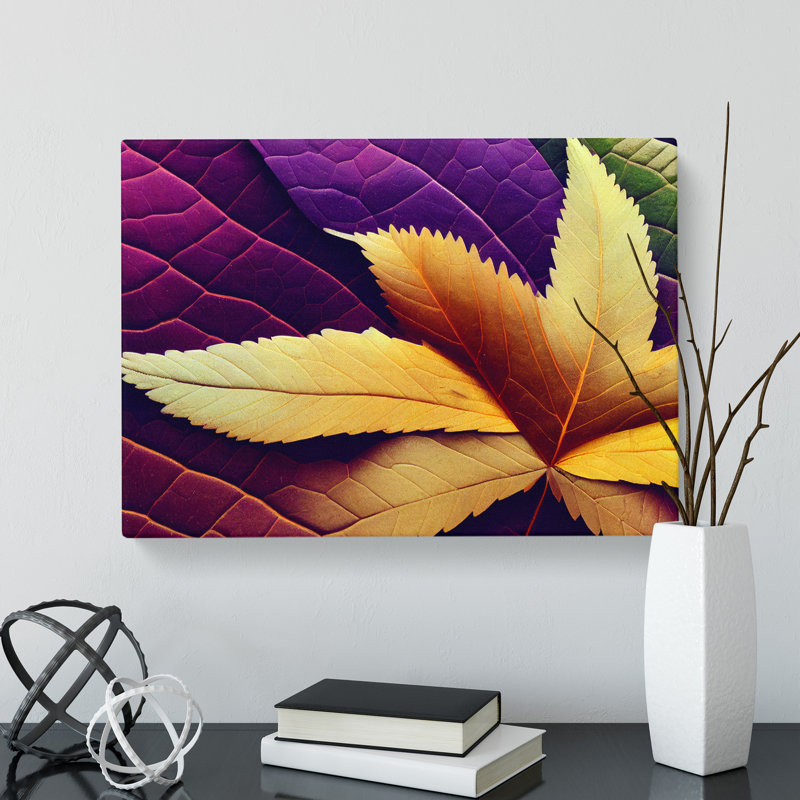 Legendary Autumn Leaf - Wrapped Canvas, 35cm H x 50cm W x 3cm D