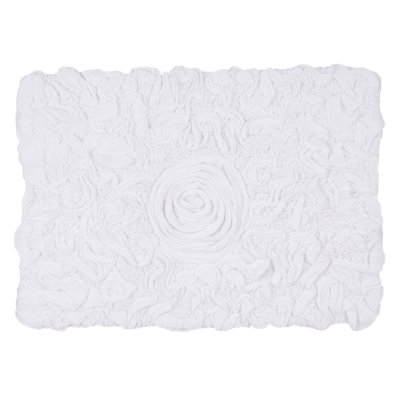Schoenberger Floral Design Cotton Bath Rug