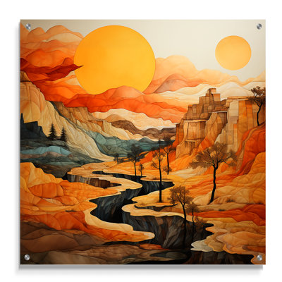 «Bold Landscape Canyon Desert VI - Canyon», art mural en acrylique