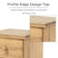 Pursley 2 Drawer Bedside Cabinet, Antique Waxed Storage