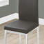 Chaise de salle à manger, ensemble de 2, d'appoint, rembourrée, cuisine, salle à manger, aspect cuir, métal-1334619615-1334619609
