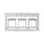 Surfside - Console à 3 tiroirs et 3 tabourets - Blanc vieilli, finition grise-129414369-129414370