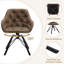 Omusa 44.5cm H Tufted Upholstered Metal Side Chair-1115096218