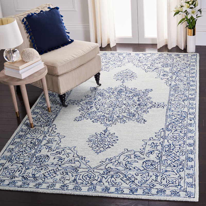 Bushra Hand Tufted Wool Oriental Rug, Rectangle 8' x 10'