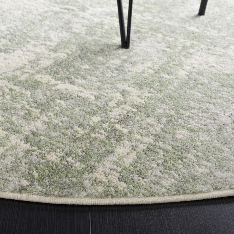 Arrietty Abstract Indoor Rug, Round 6'