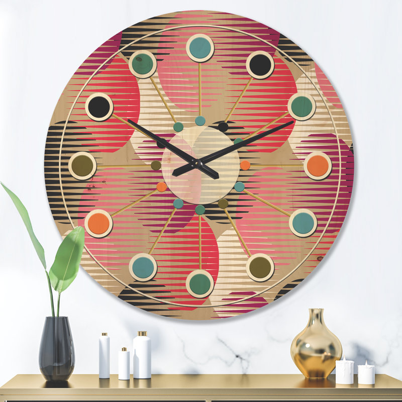 Horloge murale circulaire en bois, Très grand