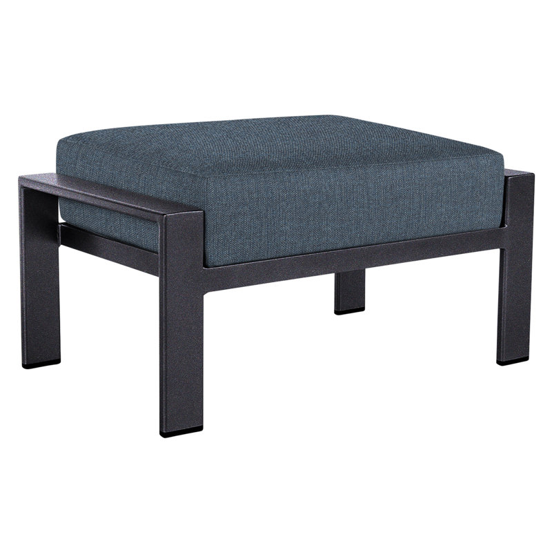 Studio Outdoor Ottoman, Graphite, Flagship Stone Sunbrella®