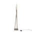 Lampe sur pied contemporaine avec des appliques givrées, une finition en nickel brossé et un design en stalactite pour un intérieur moderne