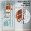 Porte-garde-manger réglable en métal au-dessus de la porte, porte-épices à 6 niveaux au-dessus de la porte, porte-garde-manger et rangement pour cuisine