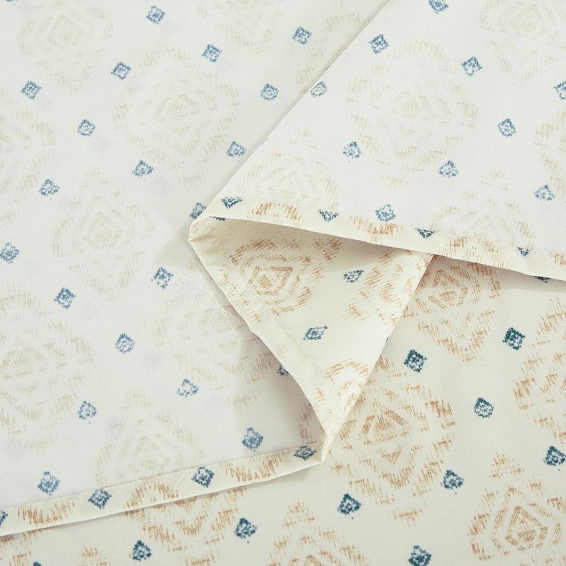 Lodge Geometric Printed Microfiber Sheet Set, Full Sheet Set with 2 Pillowcases