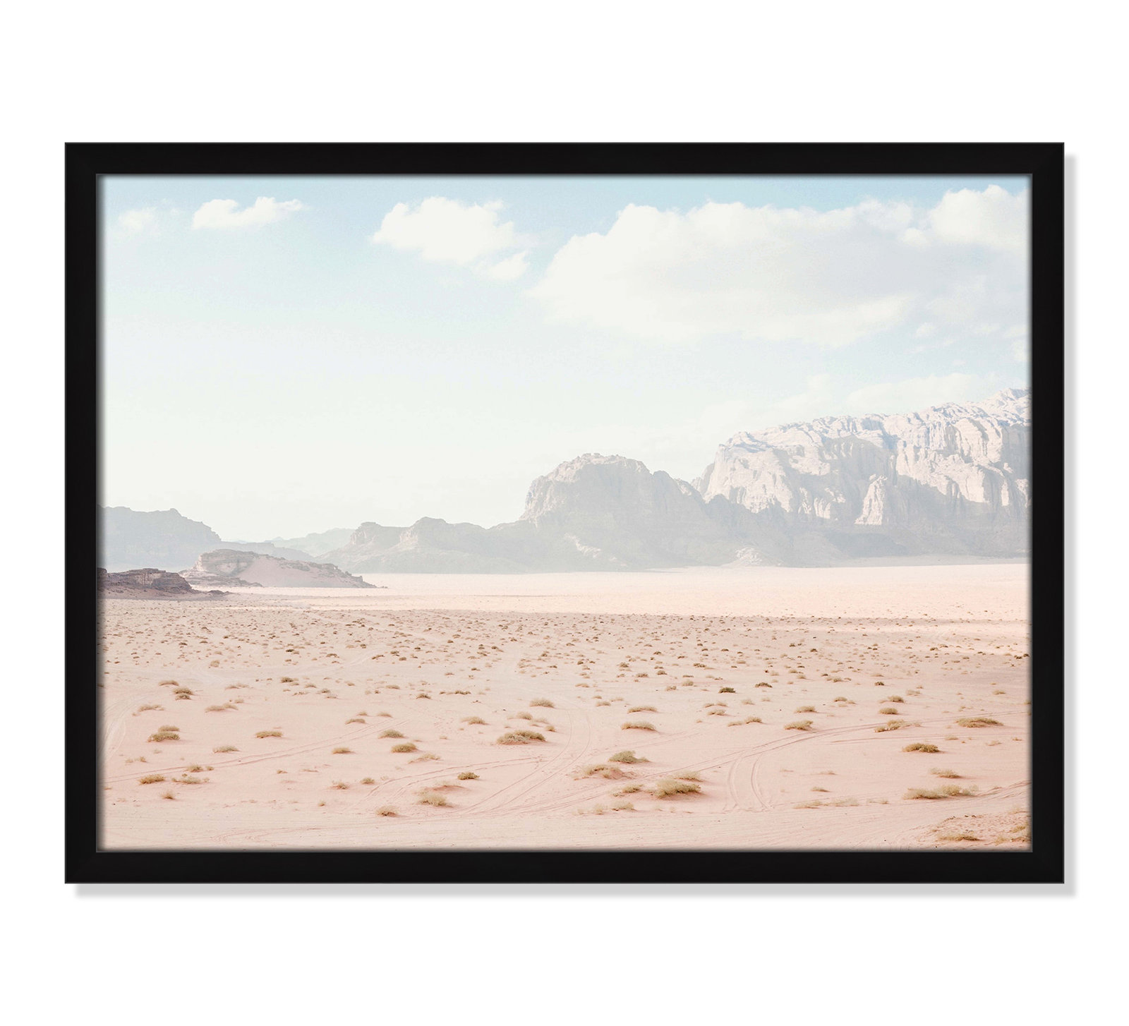 Tire Tracks "Tire Tracks" Print, 23" W x 17" H, Satin Black Framed
