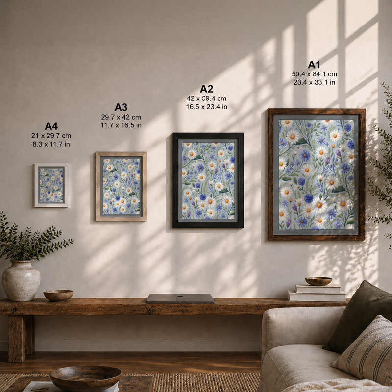 Wildflower Meadow Botanical - Print, Unframed, A3 - 42.0 x 29.7 cm
